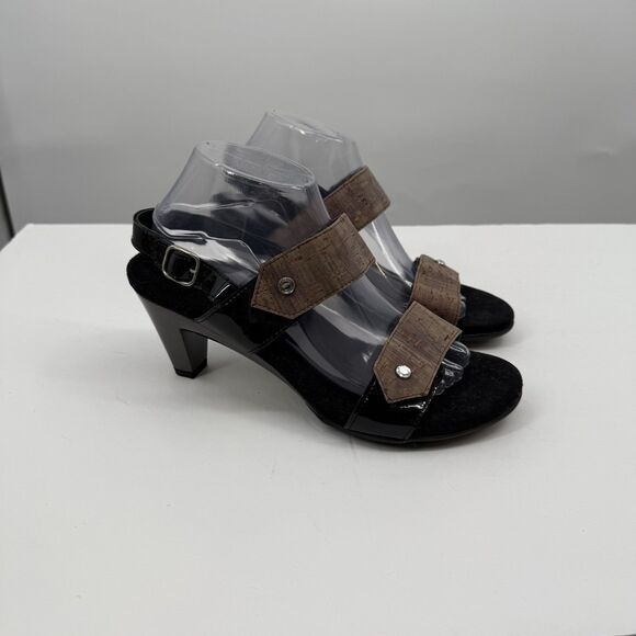 Womens Helle Comfort 2 Strap Heel Sandals Shoes US 10 EU 41 Spain Cork - Picture 1 of 8